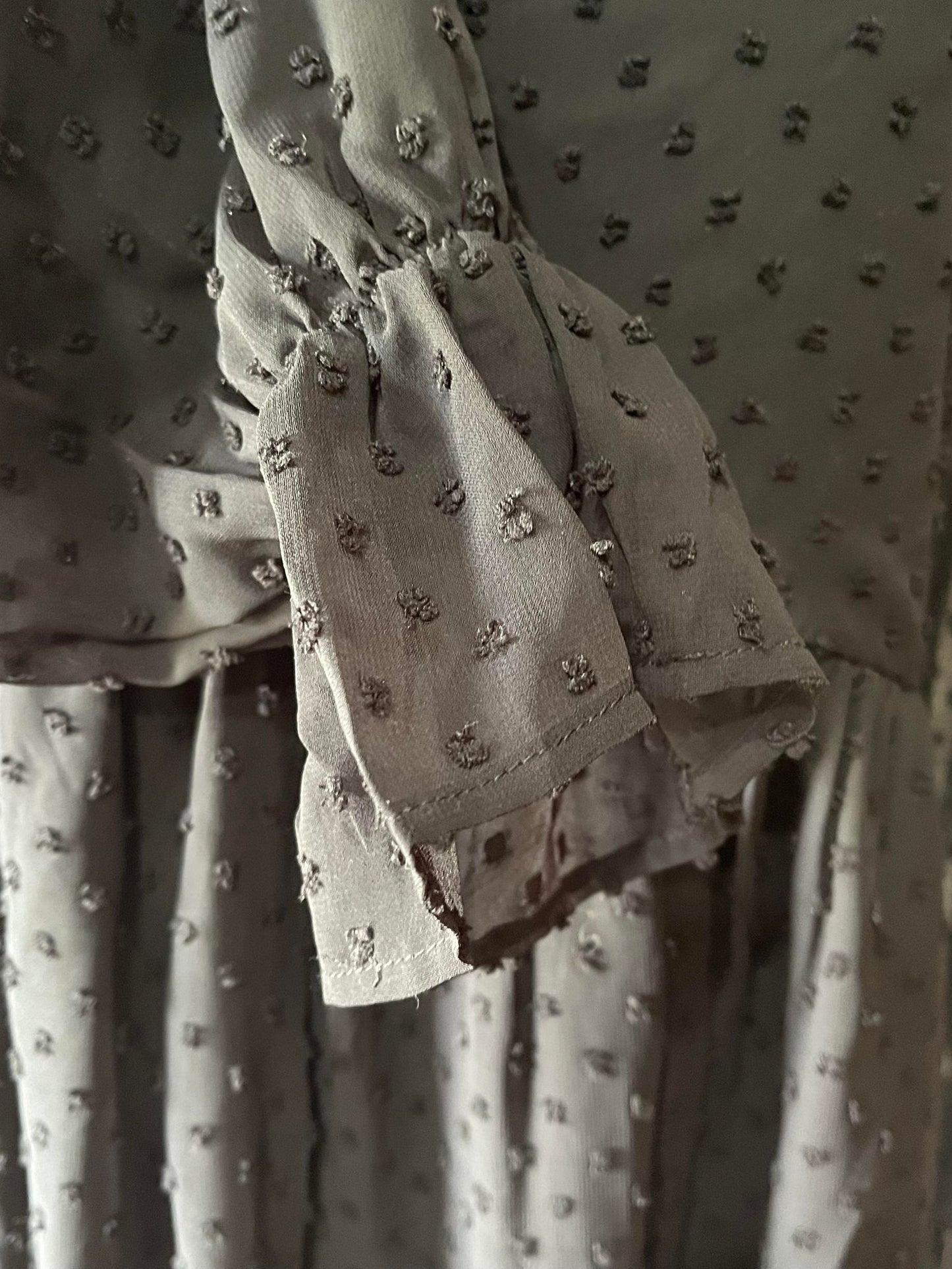 Black Swiss Dot Dress