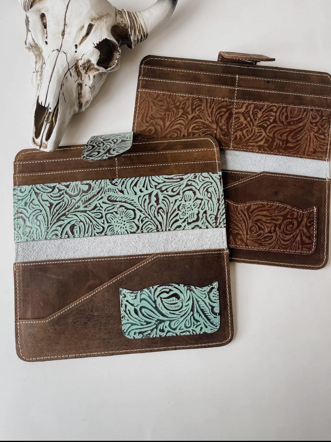 Floral Leather Wallet