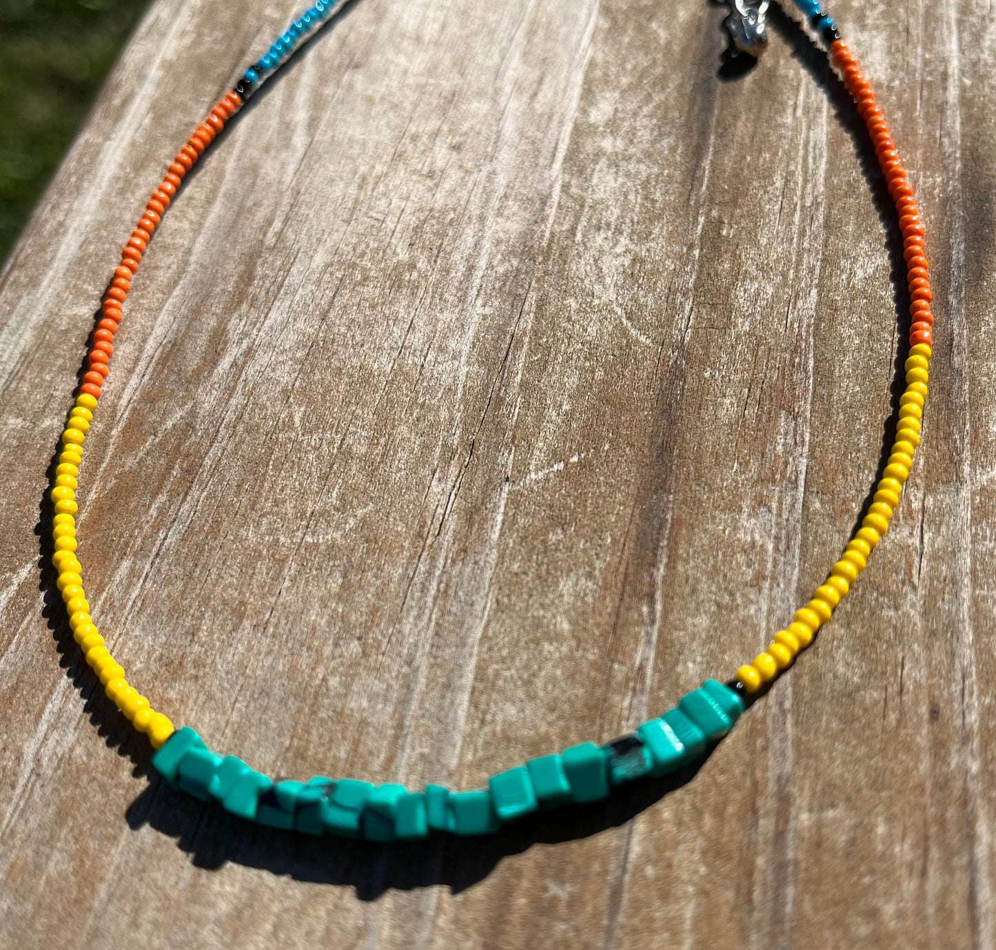 Multi Color Seed Bead Choker
