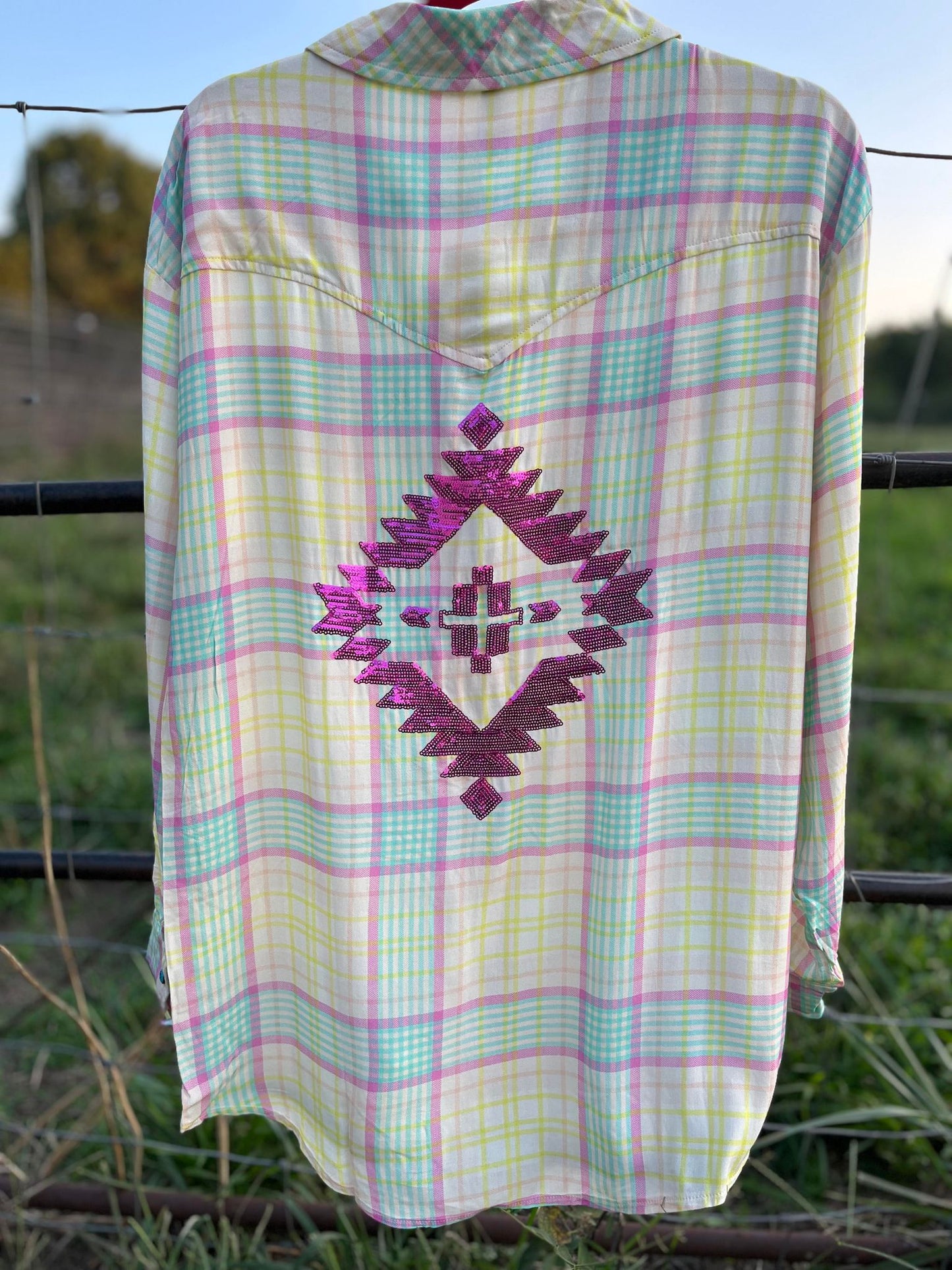 Be Extra Turquoise Snap Shirt