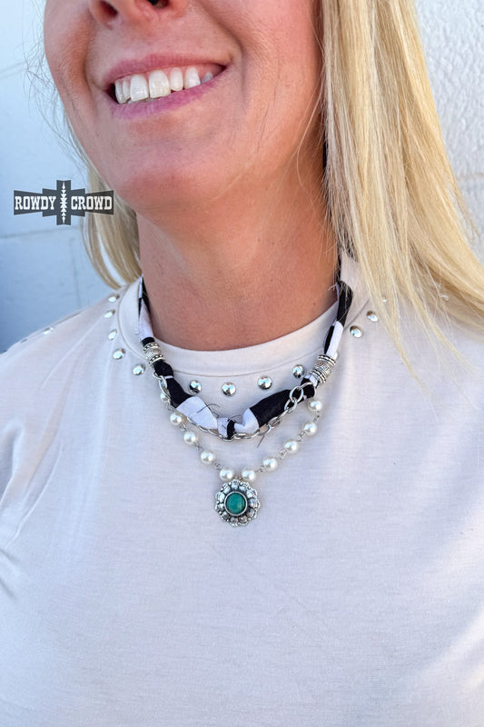 Checker Concho Necklace