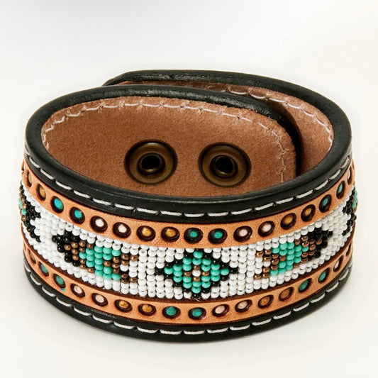 Leather Bead Bracelet