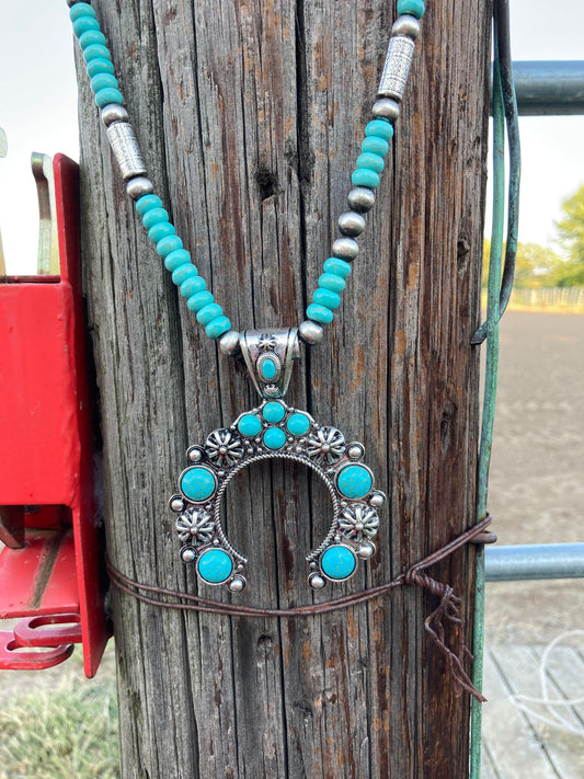 Briella Turquoise Beaded Naja Necklace & Earring Set - headquarters