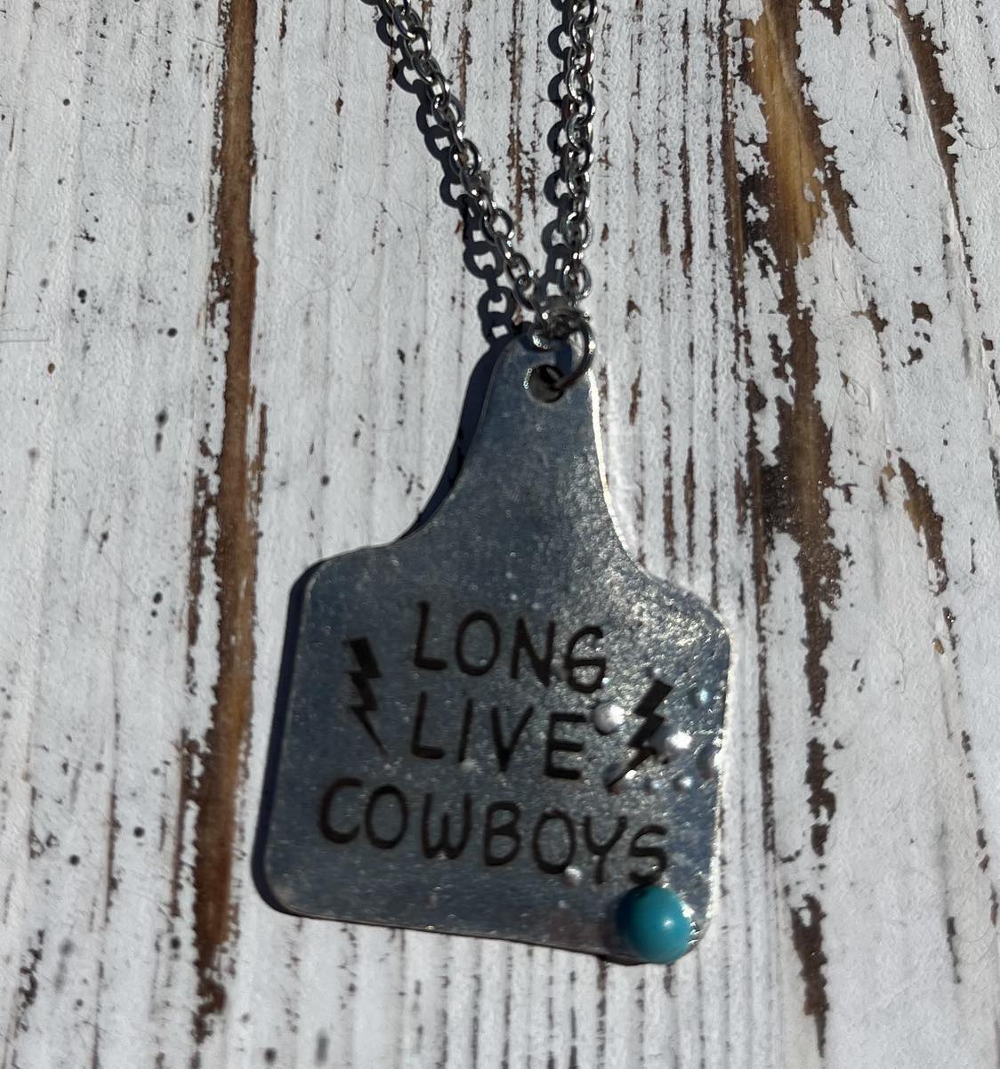 Long Live Cowboys Tag Necklace