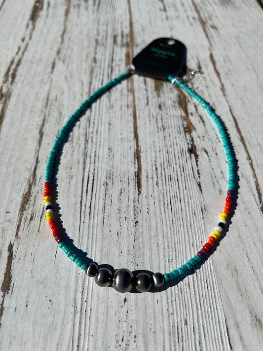 Fallhedge Turquoise Beaded Necklace