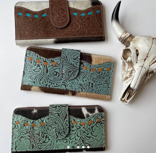 Floral Leather Wallet