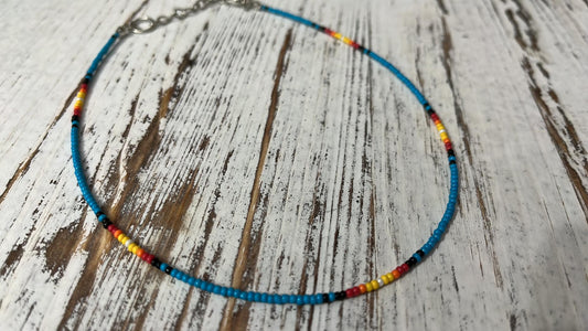 Turquoise Seed Bead Choker