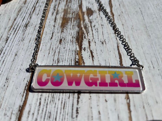 Cowgirl Bar Necklace Yellow