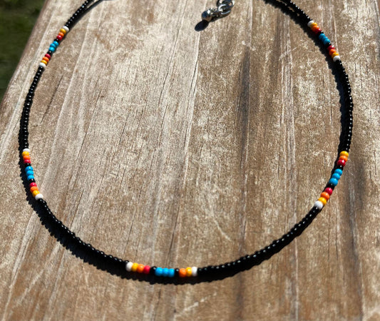 Black Seed Bead Choker