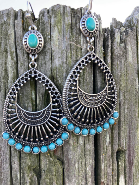 Turquoise Madrid Teardrop Earrings