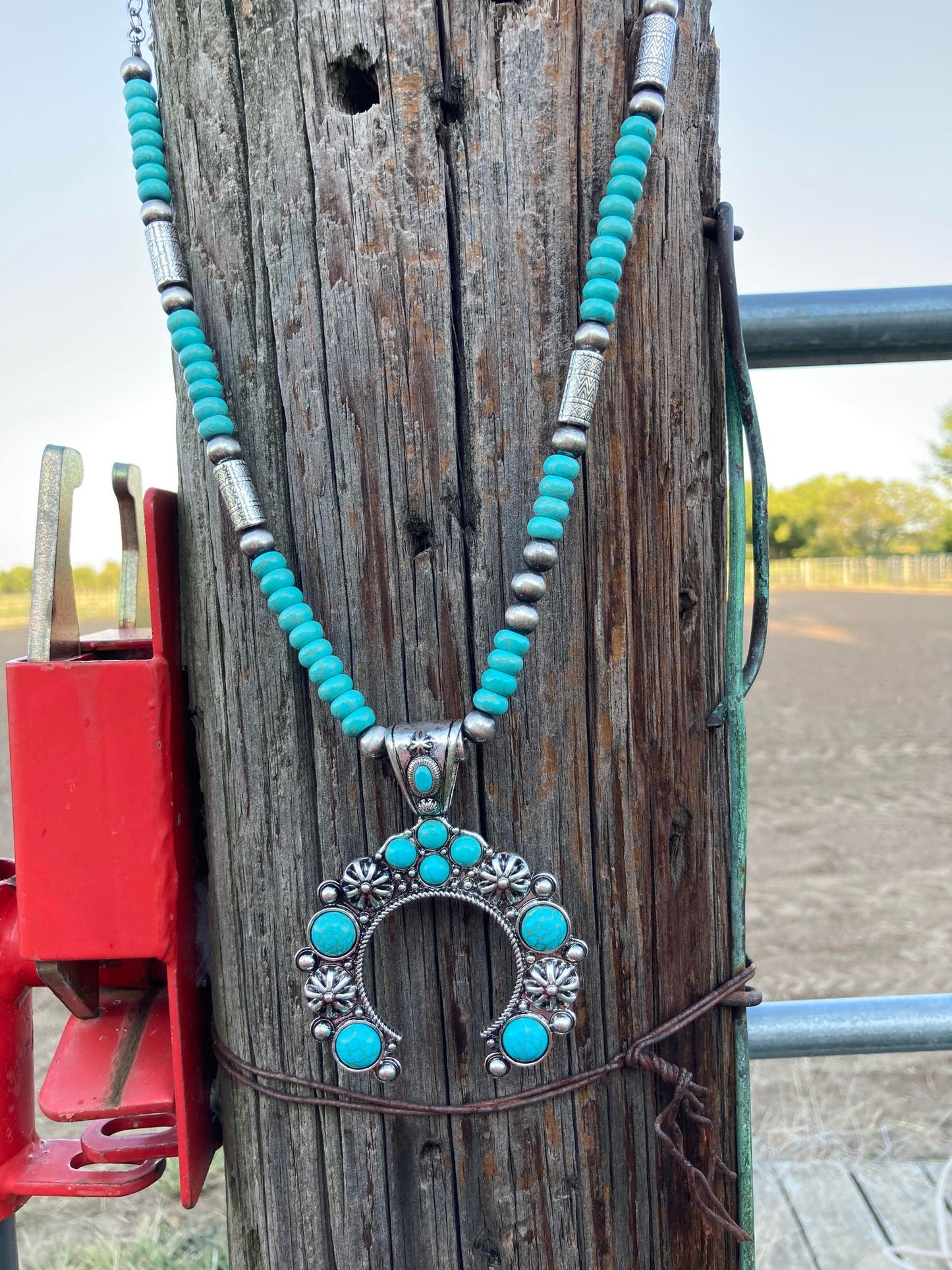 Briella Turquoise Beaded Naja Necklace & Earring Set - headquarters