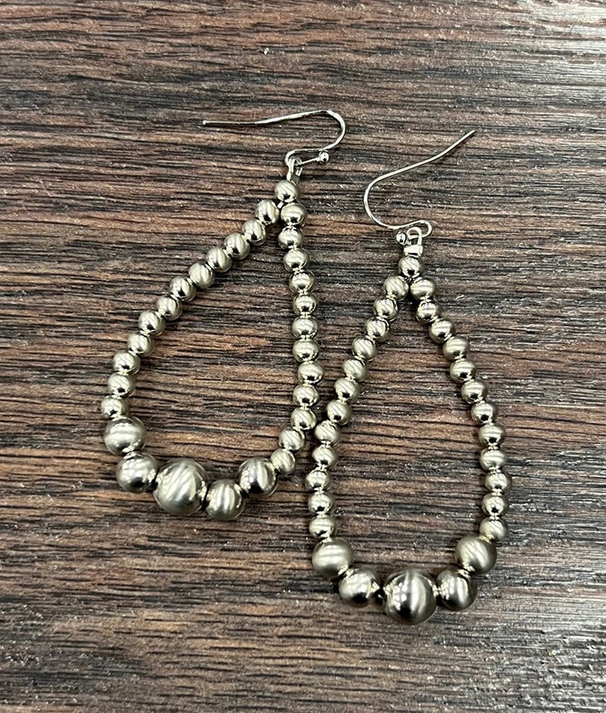 Silver Navajo Pearl Earrings