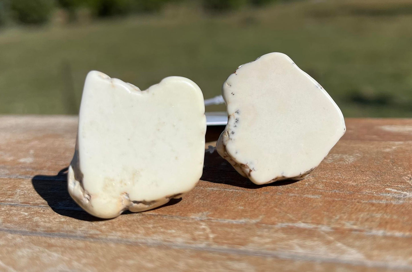 Organic Shape Natural Stone Cuff Ring