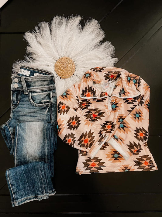 Vibin Aztec Jacket Pullover Kids