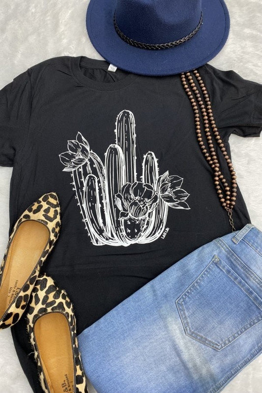 White Cactus Tee