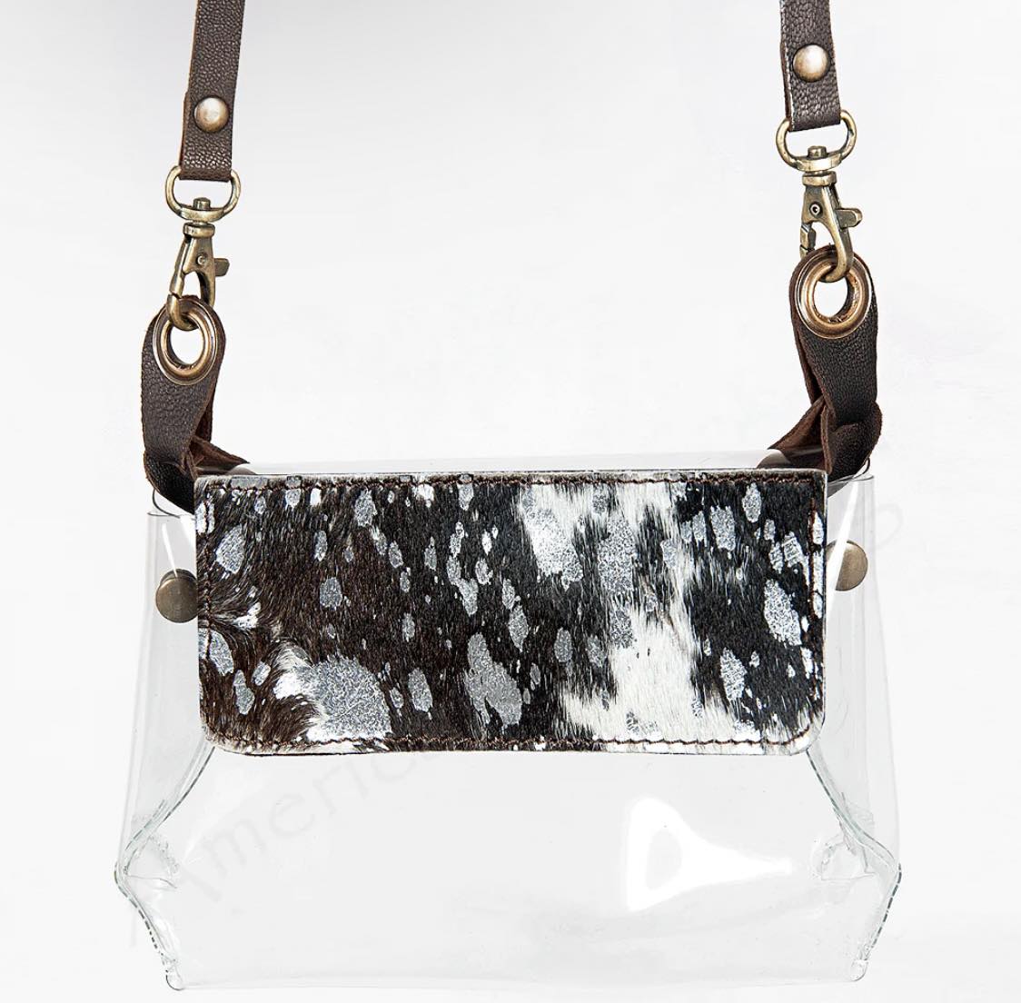 Cowhide Speckled Clear Bag