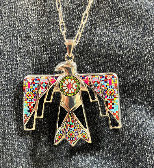 Mosaic Thunderbird Necklace