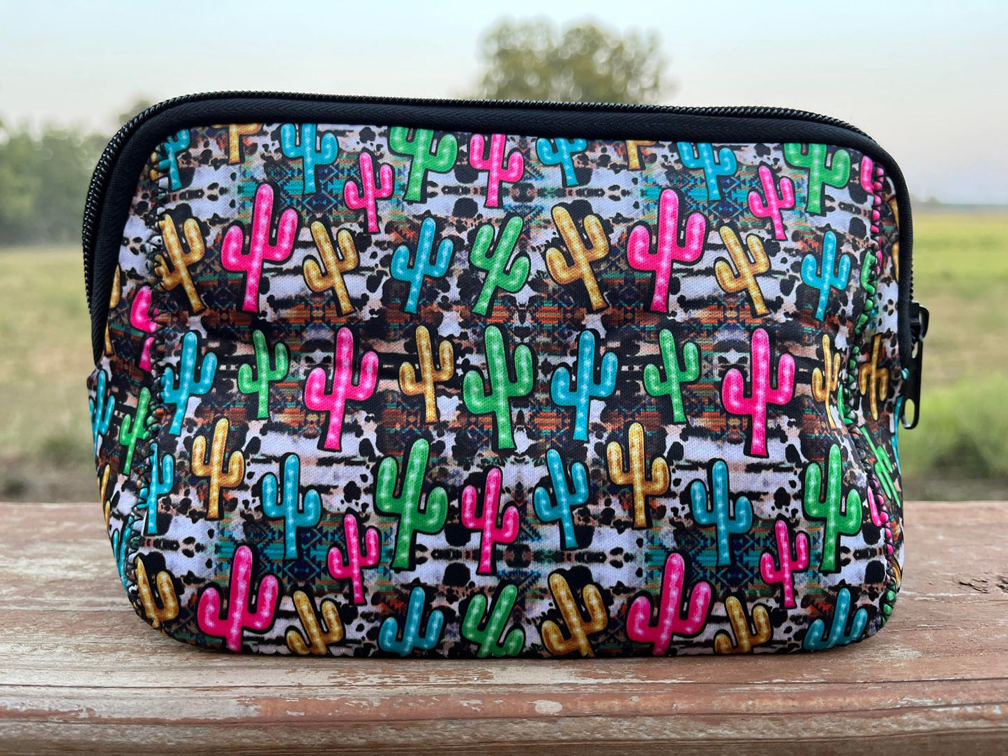 Ira Cactus Neoprene Cosmetic Bag